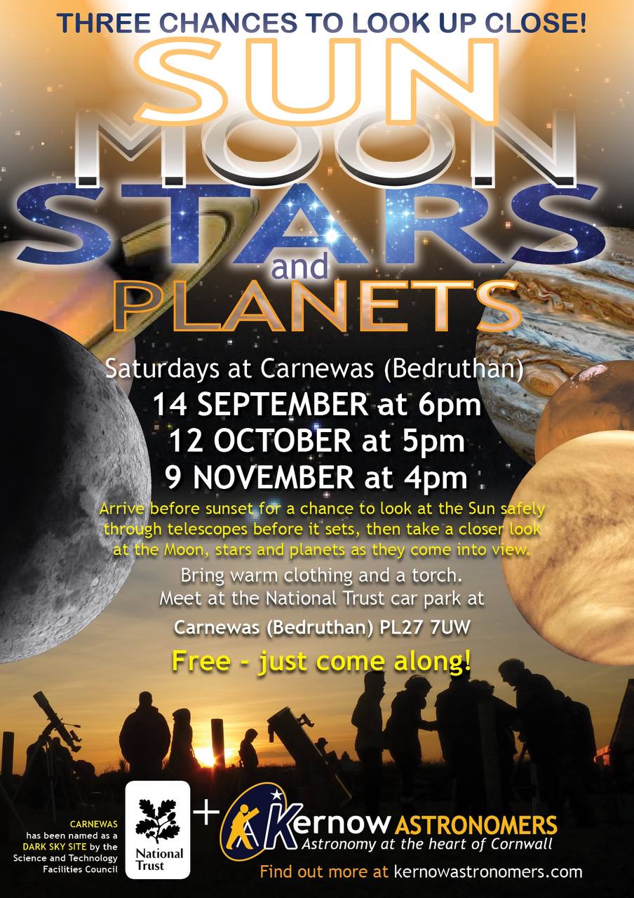 Sun stars and planets event poster