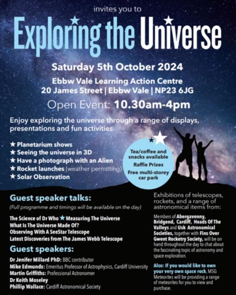 Exploring the Universe Astronomy Open Day flyer