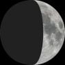 Moon phase on Wed 9th Oct