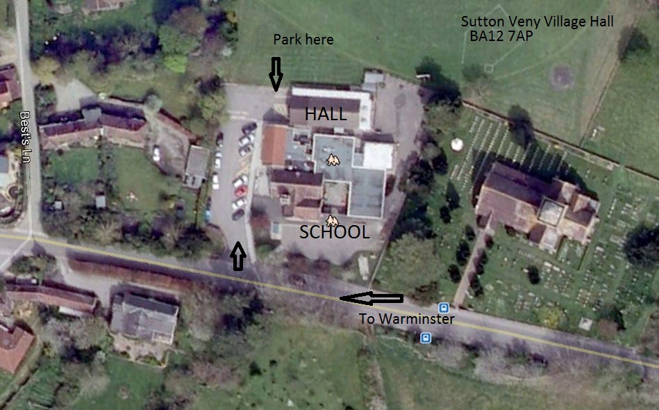 Sutton Veny Village Hall map